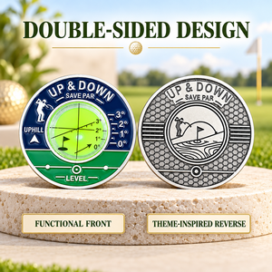 Niveau de golf en métal double face avec bulle de niveau, aide au putting compacte pour la lecture de la pente, idéal pour l'entraînement de golf et les cadeaux pour la vente au détail - Product Image 2