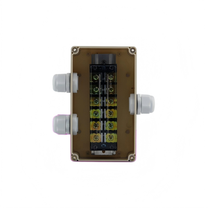158x90x60mm <b>Waterproof</b> Junction <b>Box</b> One-in-two-out 45A Terminal Block PG16 Cable Gland Enclosure Terminal <b>box</b> - Product Image 1