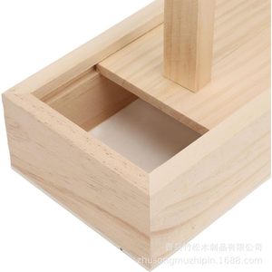 Wooden Yarn Rack Desktop Stand Solid Wood <b>Crochet</b> <b>Hook</b> Holder Natural Color - Product Image 3