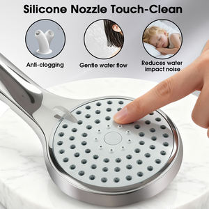 <span class=keywords><strong>Douche</strong></span> à main pulsante chromée personnalisée en gros <span class=keywords><strong>d</strong></span>'usine avec filtre, fixation murale, pulvérisation puissante, économiseur <span class=keywords><strong>d</strong></span>'<span class=keywords><strong>eau</strong></span> - Product Image 2