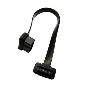 16Pin 1 Male Ke 1 Female OBD II J2.1 Kabel Ekstensi Datar Pin Penuh Adaptor Terhubung Mendukung Penyesuaian - Product Image 1