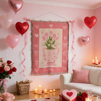 Nouvelle Arrivée 2026 Tapisserie Murale en Macramé Tissée - Décoration Murale Bohème pour la Saint-Valentin et Jeté de Canapé - Support OEM/ODM