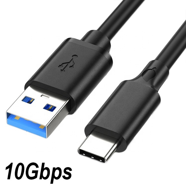 High Speed 10Gbps Data Transfer 3A 60W USB 3.0 to Type C Extension Cable for Computer Earphone SSD/HDD