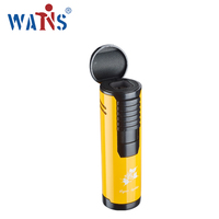 Allume-cigare portable haut de gamme de luxe à quatre flammes Accessoires pour fumeurs et couteaux à cigares Torches Briquets