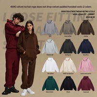 Vente en gros de sweats à capuche pour hommes de 400 g, logo personnalisé brodé, coupe ample, en molleton épais, avec motif imprimé 3D long