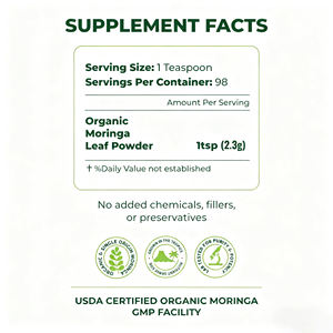 ผงใบมะรุมพรีเมียม ออร์แกนิค ผงมะรุมแห้ง โปรตีนสูงและแคลเซียม ซูเปอร์ฟู้ด อาหารเสริมธรรมชาติเพื่อสุขภาพ - Product Image 5