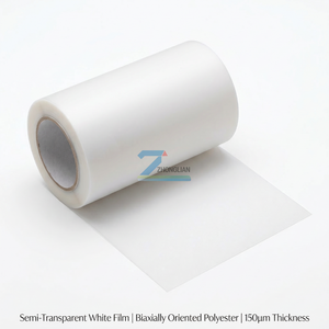 <span class=keywords><strong>Film</strong></span> blanc semi-transparent 150μm - Surface mate, bonne performance de lamination, adapté aux applications de caissons lumineux publicitaires - Product Image 1