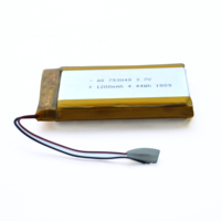 Batterie LiPo rechargeable à semi-conducteurs certifiée UL1642 CE 3,7 V 2400 mAh, pochette A&S Power AS553640, 500 cycles