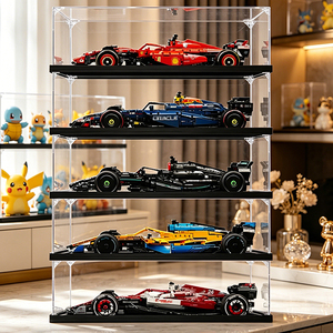 Caja de exhibición de acrílico estilo chino para figuras de carreras F1 42141 42207 42171, cubierta antipolvo, fácil montaje, uso en interiores - Product Image 2