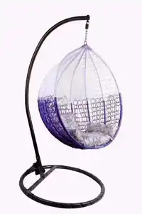 Balanço de vime para cadeira suspensa de rattan/pátio, mobília de jardim para exterior, balanço de ovos de vime de plástico, ideal para quarto moderno e forte opcional