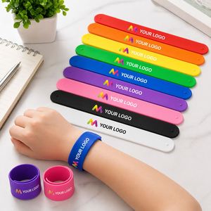 Eco-Friendly Rubber Band Folk Art Digital Printed Professional OEM Custom Slap Bracelet Bulk Personalized Kids Toy for Promotion - Product Image 3