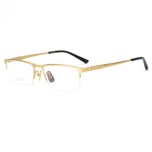 Montatura per Occhiali in Titanio Puro <span class=keywords><strong>di</strong></span> Alta Qualità 2024, Nuova Montatura Semi-Rimless, Occhiali da Vista Ultra Leggeri per Uomo, Montatura per Occhiali Business - Product Image 1