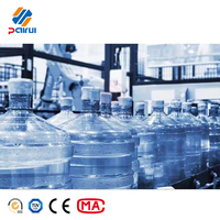 Máquina de Llenado de Agua de 600 BPH y 5 Galones, Enjuague, Llenado y Tapado Automático de Barriles para Fábrica de Agua Potable