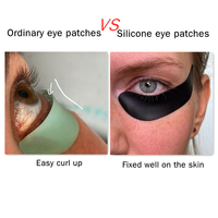 Patchs en silicone réutilisables pour le contour des yeux, protections pour rehaussement et teinture des cils, patchs souples en silicone pour rehaussement des cils, pour salon et usage domestique DIY