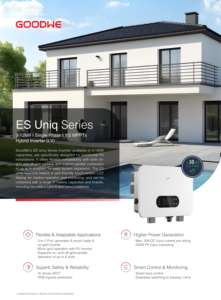 Goodwe GW6000-ES-C10 6000w güç inverteri tek fazlı 2 MPPTs 48V 6kw hibrid güneş inverteri ev için - Product Image 4