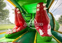 Parcours d'obstacles gonflable commercial pour enfants et adultes, idéal pour les événements extérieurs, location de château gonflable, jeu de course avec toboggan