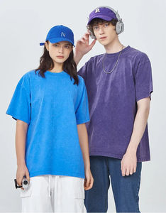 Wholesale T Shirt Customized <b>Washed</b> 100% Cotton Blank T-Shirt Boxy Fit Men's Shirts Crewneck <b>Gym</b> T Shirt - Product Image 6