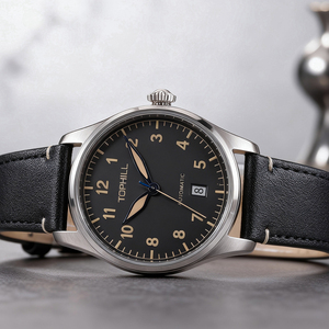 Jam Tangan Pria Otomatis Mekanik Sport Gaya Sederhana Mewah Logo Kustom Dial Retro Baja Tahan Karat dengan Fungsi Tanggal - Product Image 1