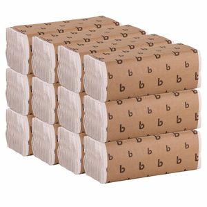 "12 Packs#Boardwalk#1-Ply#200 Sheets/Pack#11.44 X 10#White#<b>Disposable</b> <b>Towels</b>#C-Fold Hand <b>Towels</b>" - Product Image 1