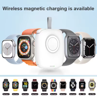 Chargeur sans fil Portable d'usine Chargeur de montre magnétique compact 5000mAh Smart Power Bank Porte-clés Chargeur à double câble