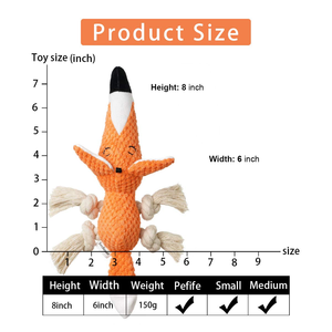 Jouets à mâcher pour chiens écologiques personnalisés, jouets en peluche sonores durables pour animaux de compagnie, pour les chiens agressifs, pour nettoyer les dents des chiots - Product Image 5