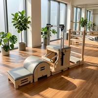 Kit d'entraînement Pilates 3-en-1 réglable multi-angles, Ladder Barrel, Chaise de stabilité et Correcteur Reformer pour la salle de sport et la maison