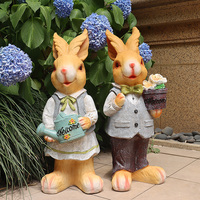 Ornements modernes de lapins artificiels pour l'extérieur, pour jardin, cour, maternelle, décoration paysagère créative
