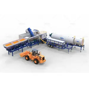 China Brand Road Towable Asphalt Patching Plant 100 TPH Full Automatic Asphalt Mixer Plant