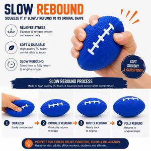 Custom Sports Events Brand PU Foam Football Stress Relief Toy Soft Slow <b>Rebound</b> Rugby Shape Squeeze Ball Promotional Gift - Product Image 5