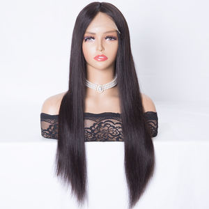 맞춤형 내추럴 블랙 컬러 유럽산 레미 헤어 풀 레이스 가발 (5*5 모노 탑, 1인치 HD 레이스, 글루리스, 더블 드로운, 롱 가발) - Product Image 5