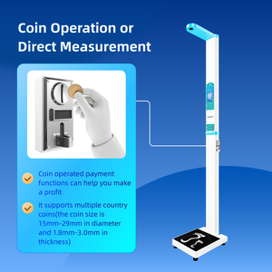 Máquina de Medir Peso y Altura Operada con Monedas, Báscula Digital Ultrasónica para Medir Altura y Peso - Product Image 2