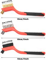 Pexmientas élimination de la rouille polissage nettoyage manche incurvé Nylon métal récurage laiton acier inoxydable brosse métallique
