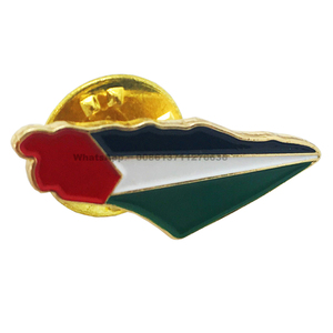 Golden Palestine Bản Đồ Hình Dạng Cờ Màu Kim Loại Ve Áo <span class=keywords><strong>Pin</strong></span> - Product Image 1