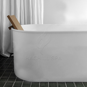 Hachillsp's New Design Oval Stainless Steel Outdoor Soaking Tub Wooden Spa Accessories Painted <strong>Ice</strong> Bath Tub Option <strong>Ice</strong> <strong>Bucket</strong> - Product Image 3