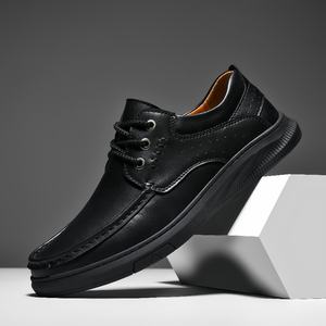 Chaussures <span class=keywords><strong>bateau</strong></span> habillées et décontractées en cuir véritable pour hommes, faites à la main, confortables pour le travail de bureau - Product Image 2