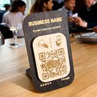 Panneau gravé promotionnel NFC Touch Commentaire Board Personnalisé Mini QR Code Double Fonction Signe Business Commentaire Link Board