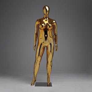Mannequin femme grande taille or tête d'œuf multicolore électroplaqué brillant grande poitrine Mannequin femme - Product Image 4