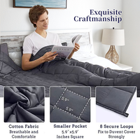 Couverture lourde sensorielle adulte 20lbs couverture lestée en bambou avec refroidissement pour l'insomnie couverture lestée anxiété