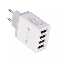 Adaptateur de chargeur mural 4 ports USB à charge rapide 5V 3.1A QC3.0, prise EU US UK, charge rapide pour téléphone portable, 5V/2.4A, électrique