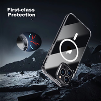 Imprimer Logo Transparent TPU PC étui de protection magnétique sans fil charge antichoc étui de téléphone portable pour iphone 14 15 étui