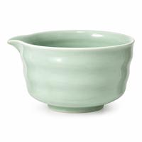 Service à thé Matcha vert émaillé personnalisé avec bol à bec verseur, support pour fouet, cuillère en bambou et Chasen pour cafés et boutiques de cadeaux