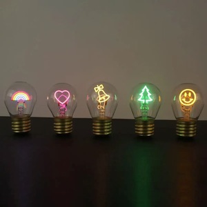 Lámpara Nocturna Infantil Stellight 3D, Regalo <span class=keywords><strong>de</strong></span> Navidad, Bombilla <span class=keywords><strong>de</strong></span> Vidrio Edison A68 <span class=keywords><strong>con</strong></span> Diseño <span class=keywords><strong>de</strong></span> Dibujos Animados, LED, Recargable por USB, Control <span class=keywords><strong>de</strong></span> Botones, Colorida y Divertida - Product Image 3