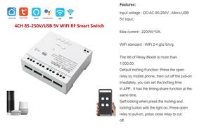 AC 220V 110V Tuya Smart Wifi Módulo de interruptor de motor 4CH AC 85-250V APP Control remoto Relé de avance para Alexa <span class=keywords><strong>Google</strong></span> <span class=keywords><strong>Hom</strong></span> - Product Image 5