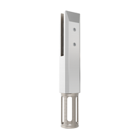 Supports de verre robustes et réglables en acier inoxydable satiné 2205 pour balustrades en verre trempé d'extérieur, d'hôtel, de villa, d'escalier, de balcon et de piscine