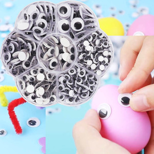 Onglets de vente en gros : <span class=keywords><strong>Yeux</strong></span> <span class=keywords><strong>mobiles</strong></span> pour jouets, 500 pièces, <span class=keywords><strong>yeux</strong></span> décoratifs pour scrapbooking, pour jeux sensoriels des tout-petits, composants non toxiques - Product Image 1