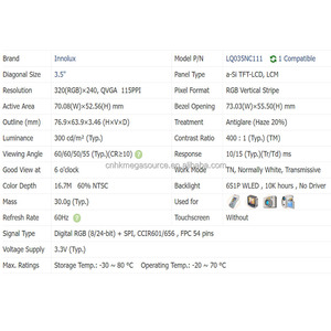 Mega RGB 54 pin 3.5 "TFT LCD 320*240 màn hình màu 320x240 3.5 inch TFT LCD hiển thị bảng điều khiển với lq035nc111 - Product Image 3