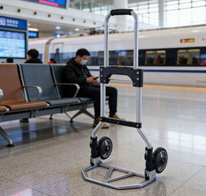 अनुकूलन योग्य औद्योगिक एल्यूमीनियम मिश्र धातु मंच दो पहिया रोल कंटेनर व्हीलबैरो 50 किलोग्राम आसान मूविंग डोंगक्विन ब्रांड - Product Image 4