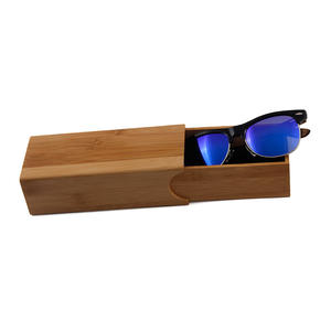 Étui à lunettes en bambou Conchen, rectangle, en bois naturel, boîte à tiroir pour le rangement des lunettes de soleil BC035 Été 2024 - Product Image 4