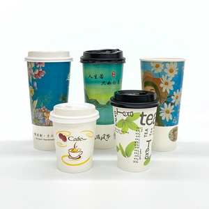 Custom Printing Hot Cold Drink Paper Cup Cheap Disposable Advertising Single Wall Coffee Tea Paper Cup with logo
