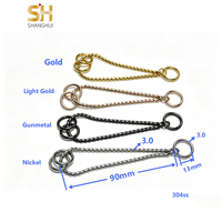 Chaîne de collier Martingale pour chien en acier inoxydable 304, Collier de dressage réglable à glissement pour chien, Chaîne Martingale Serpent multicolore personnalisable